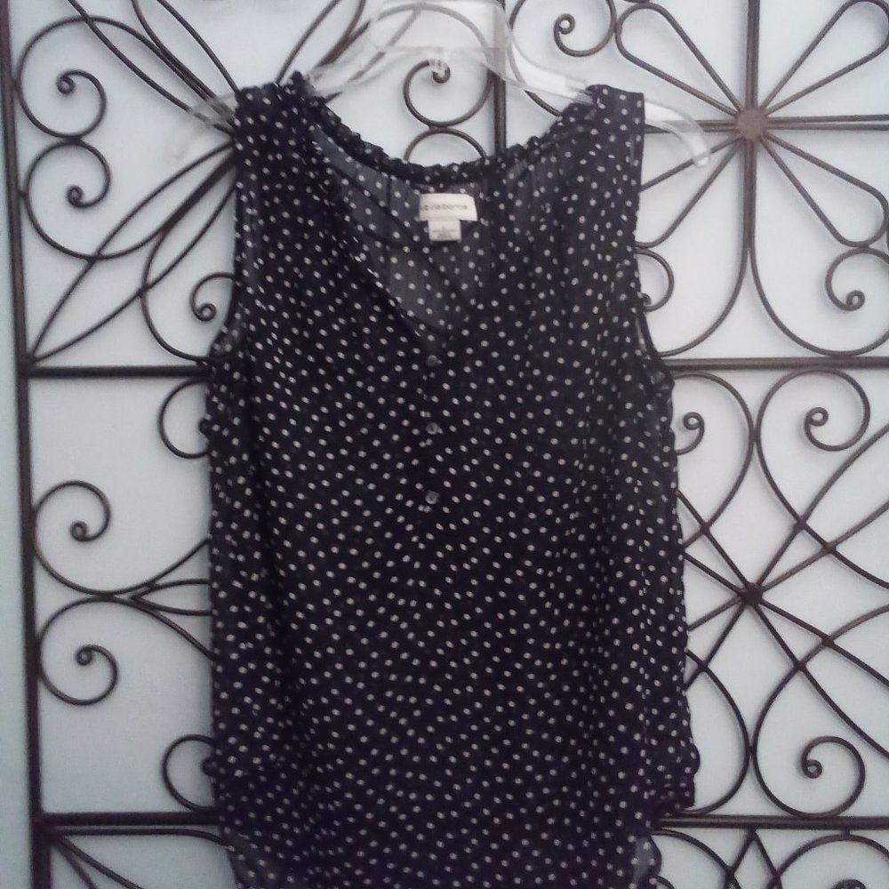 Liz Claiborne, size L, black with white.